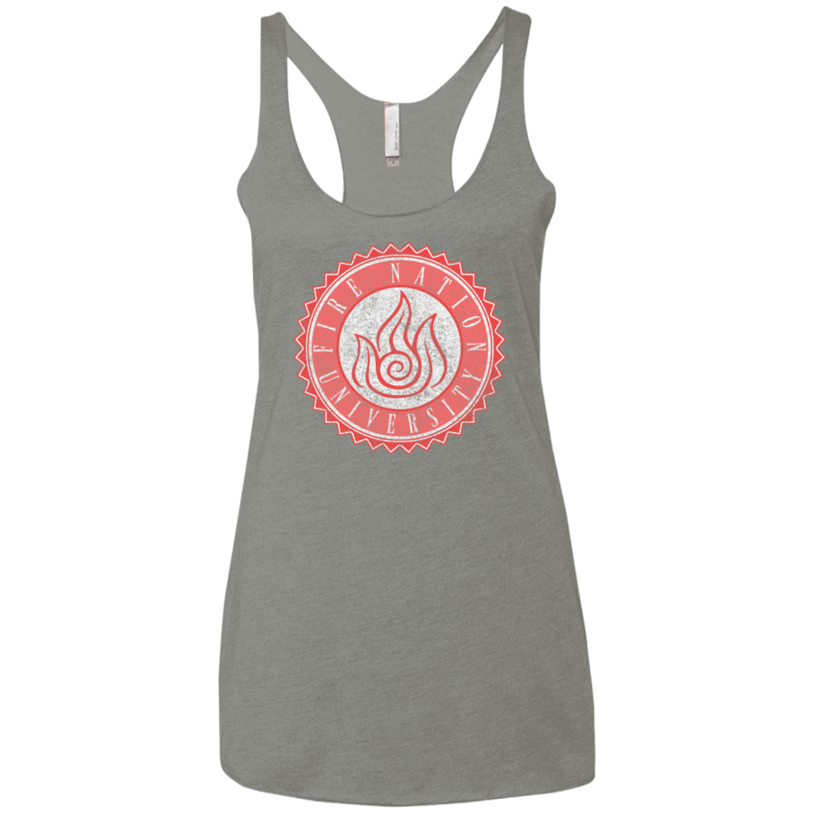 T-Shirts Venetian Grey / X-Small Fire Nation Univeristy Women's Triblend Racerback Tank