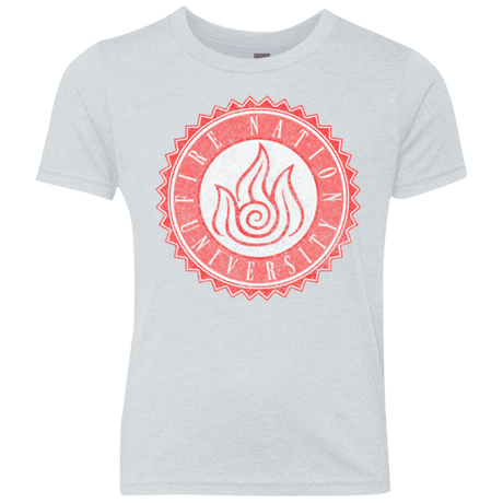 T-Shirts Heather White / YXS Fire Nation Univeristy Youth Triblend T-Shirt