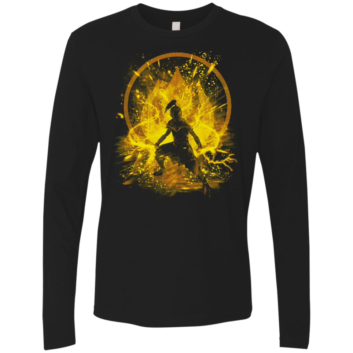 T-Shirts Black / S Fire Prince Men's Premium Long Sleeve