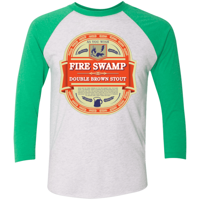 T-Shirts Heather White/Envy / X-Small Fire Swamp Ale Triblend 3/4 Sleeve