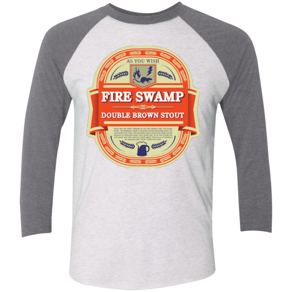T-Shirts Heather White/Premium Heather / X-Small Fire Swamp Ale Triblend 3/4 Sleeve