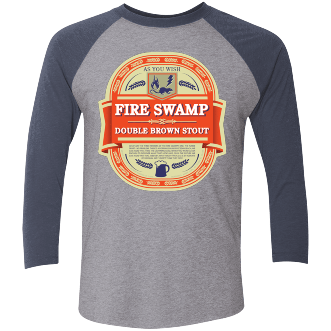 T-Shirts Premium Heather/ Vintage Navy / X-Small Fire Swamp Ale Triblend 3/4 Sleeve