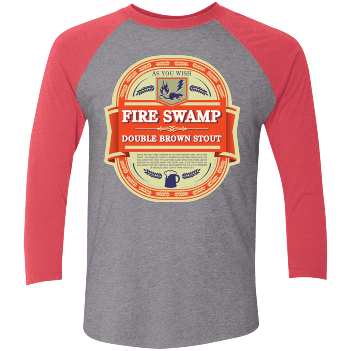 T-Shirts Premium Heather/ Vintage Red / X-Small Fire Swamp Ale Triblend 3/4 Sleeve