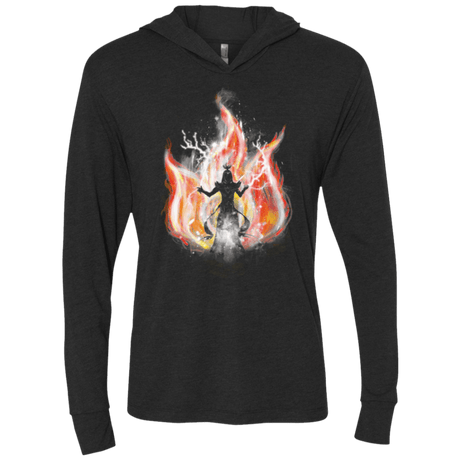 T-Shirts Vintage Black / X-Small Fire Tribe Triblend Long Sleeve Hoodie Tee