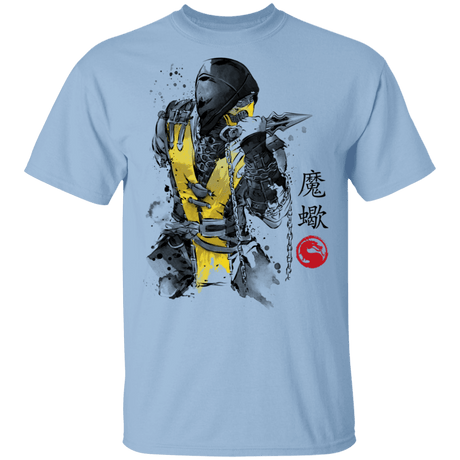 T-Shirts Light Blue / S Fire Warrior Sumi-E T-Shirt