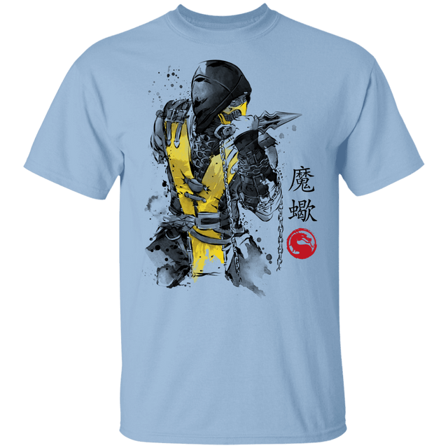 T-Shirts Light Blue / YXS Fire Warrior Sumi-E Youth T-Shirt