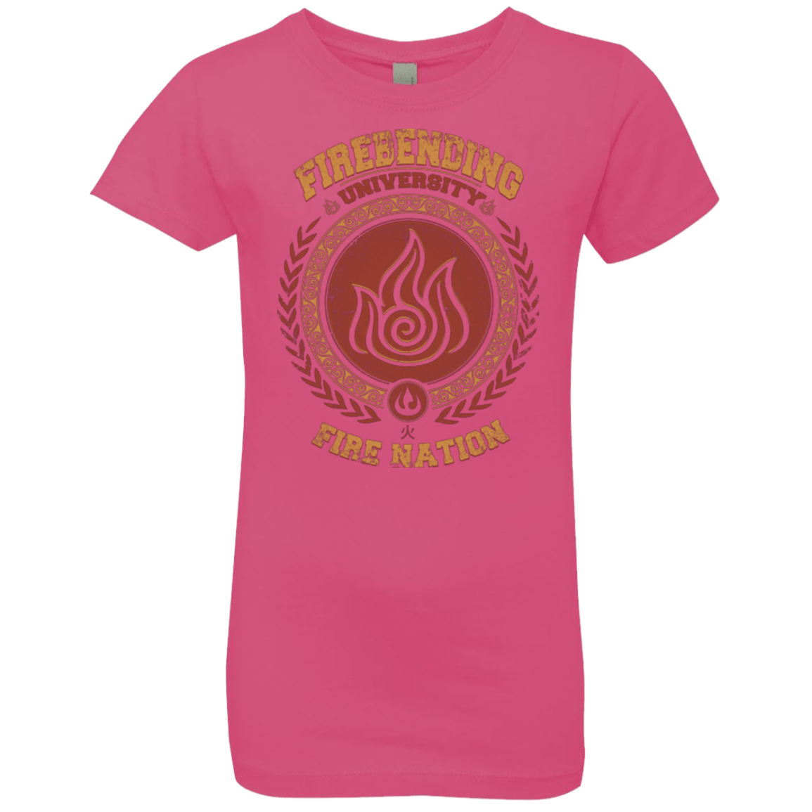 T-Shirts Hot Pink / YXS Firebending university Girls Premium T-Shirt