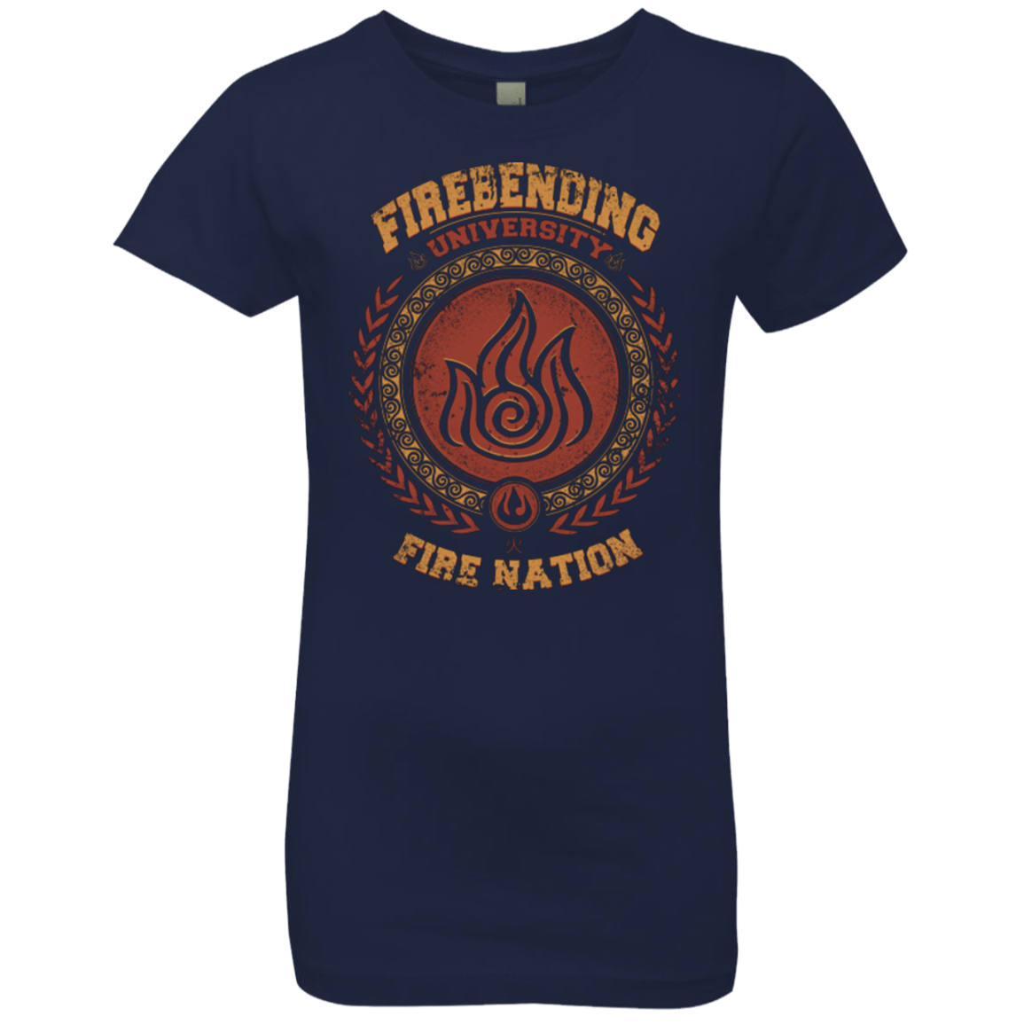 T-Shirts Midnight Navy / YXS Firebending university Girls Premium T-Shirt