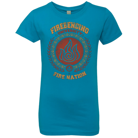 T-Shirts Turquoise / YXS Firebending university Girls Premium T-Shirt