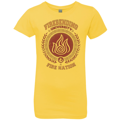 T-Shirts Vibrant Yellow / YXS Firebending university Girls Premium T-Shirt