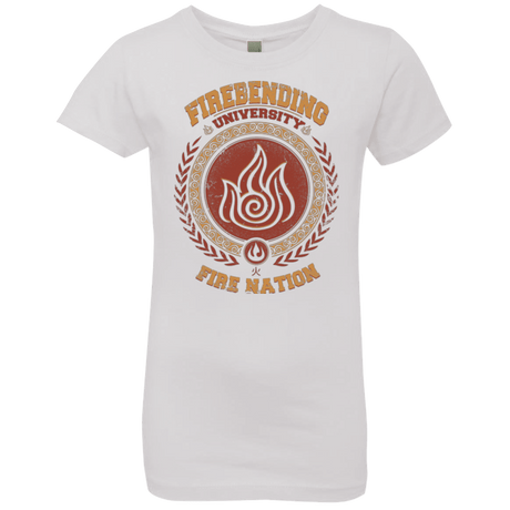 T-Shirts White / YXS Firebending university Girls Premium T-Shirt