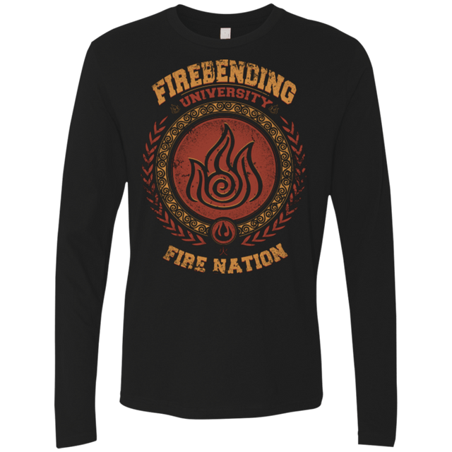 T-Shirts Black / Small Firebending university Men's Premium Long Sleeve