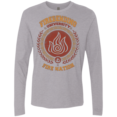 T-Shirts Heather Grey / Small Firebending university Men's Premium Long Sleeve