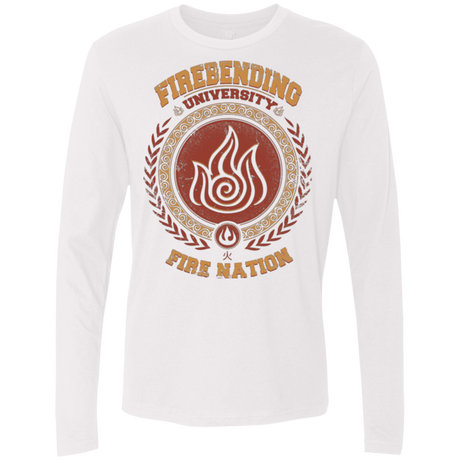 T-Shirts White / Small Firebending university Men's Premium Long Sleeve