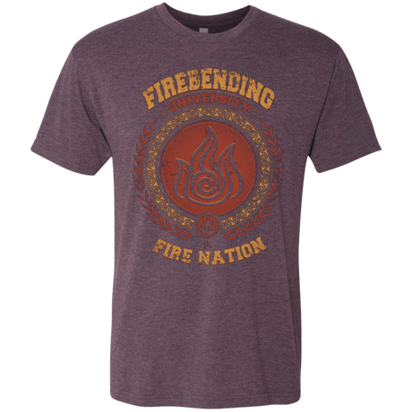 T-Shirts Vintage Purple / Small Firebending university Men's Triblend T-Shirt