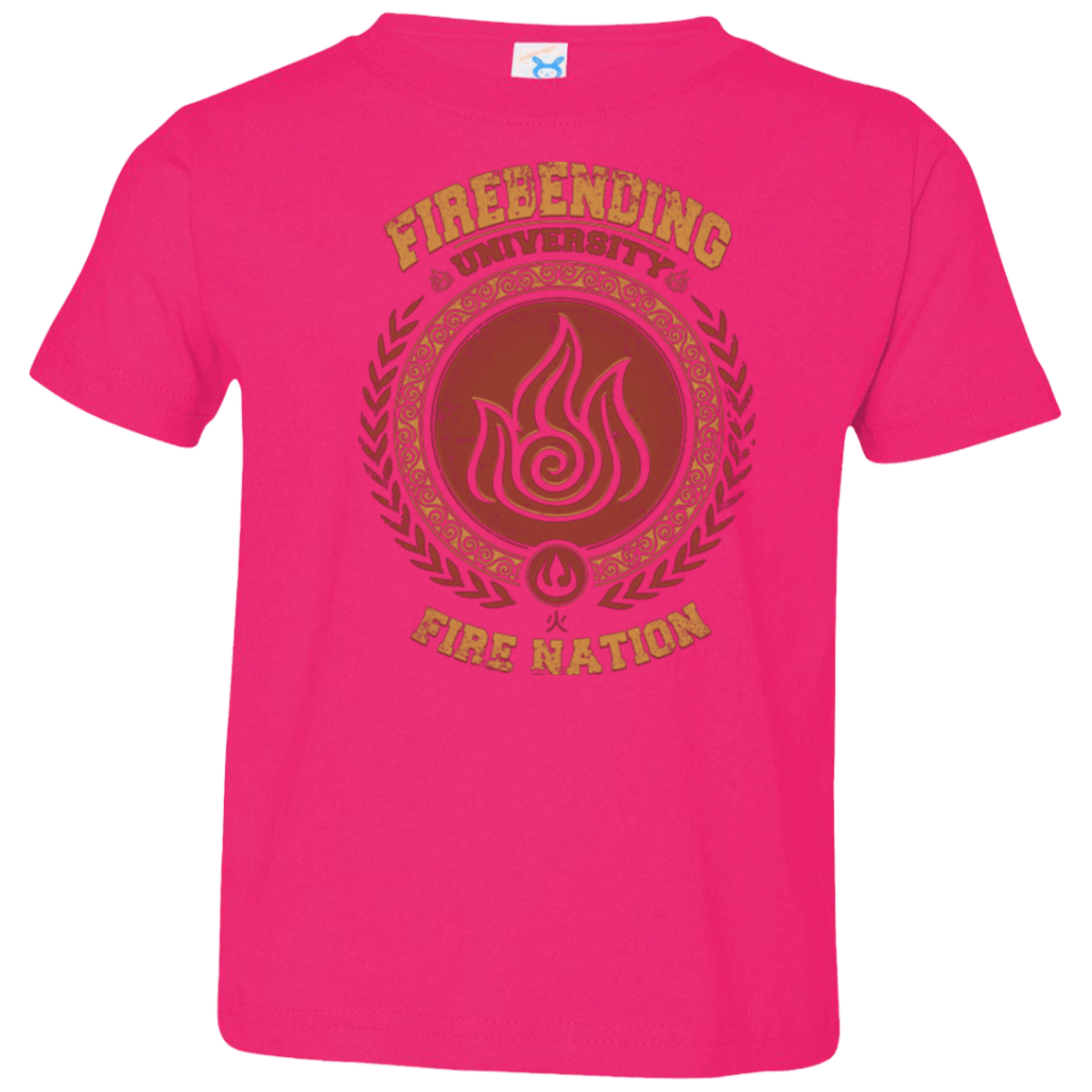 T-Shirts Hot Pink / 2T Firebending university Toddler Premium T-Shirt