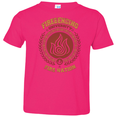 T-Shirts Hot Pink / 2T Firebending university Toddler Premium T-Shirt