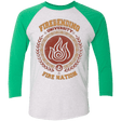 T-Shirts Heather White/Envy / X-Small Firebending university Triblend 3/4 Sleeve