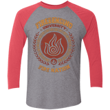 T-Shirts Premium Heather/ Vintage Red / X-Small Firebending university Triblend 3/4 Sleeve