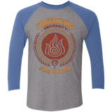T-Shirts Premium Heather/ Vintage Royal / X-Small Firebending university Triblend 3/4 Sleeve