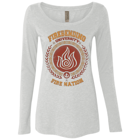 T-Shirts Heather White / Small Firebending university Women's Triblend Long Sleeve Shirt