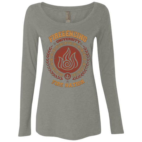 T-Shirts Venetian Grey / Small Firebending university Women's Triblend Long Sleeve Shirt