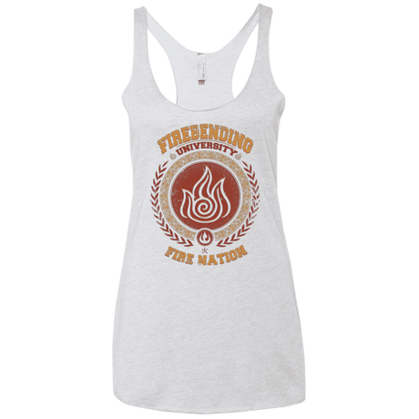 T-Shirts Heather White / X-Small Firebending university Women's Triblend Racerback Tank