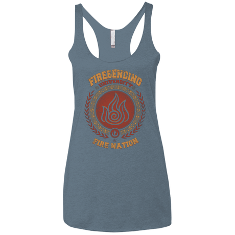 T-Shirts Indigo / X-Small Firebending university Women's Triblend Racerback Tank