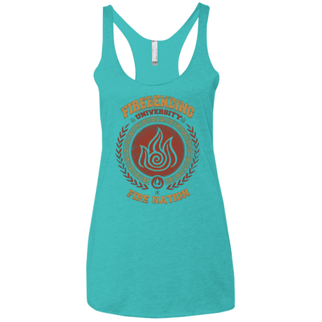 T-Shirts Tahiti Blue / X-Small Firebending university Women's Triblend Racerback Tank