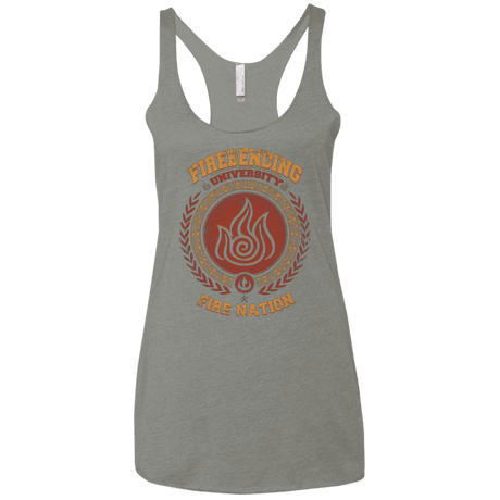 T-Shirts Venetian Grey / X-Small Firebending university Women's Triblend Racerback Tank