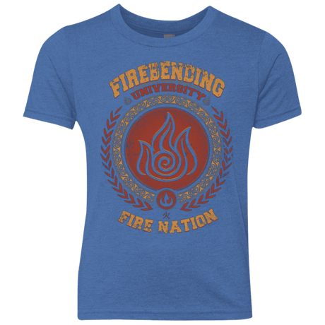 T-Shirts Vintage Royal / YXS Firebending university Youth Triblend T-Shirt