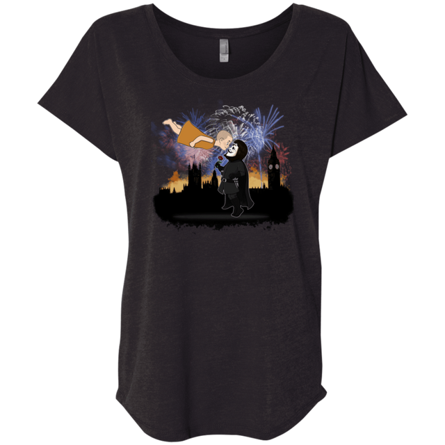 T-Shirts Vintage Black / X-Small Fireworks Triblend Dolman Sleeve