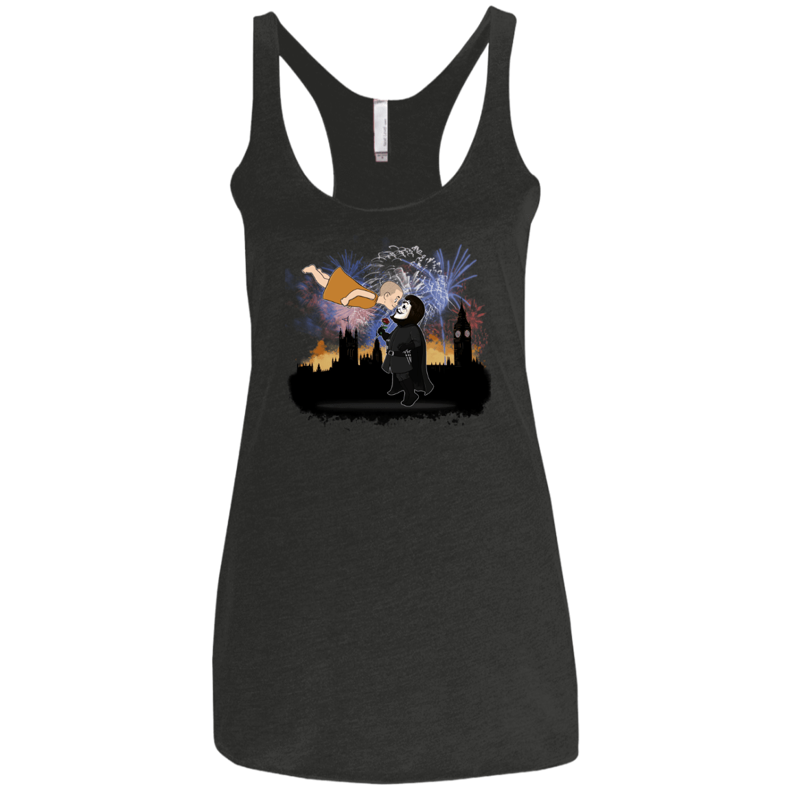 T-Shirts Vintage Black / X-Small Fireworks Women's Triblend Racerback Tank