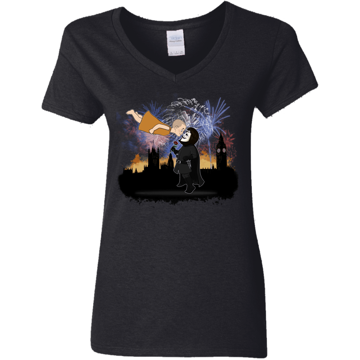 T-Shirts Black / S Fireworks Women's V-Neck T-Shirt