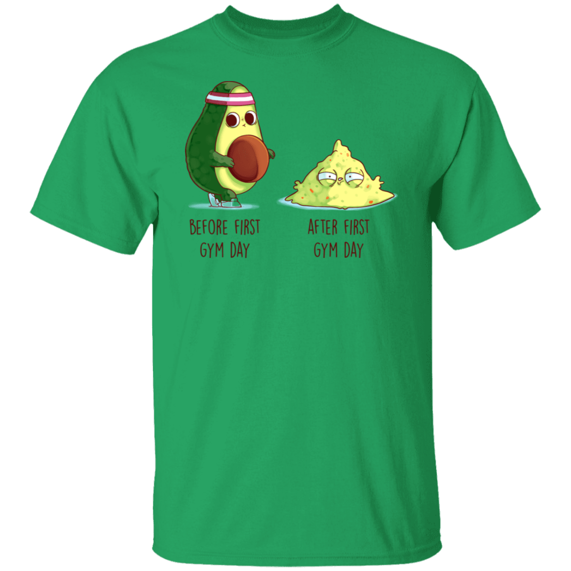 T-Shirts Irish Green / S First Gym Day Avocado T-Shirt
