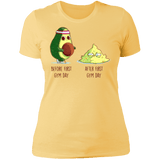 T-Shirts Banana Cream/ / S First Gym Day Avocado Women's Premium T-Shirt