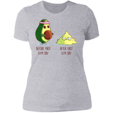 T-Shirts Heather Grey / S First Gym Day Avocado Women's Premium T-Shirt