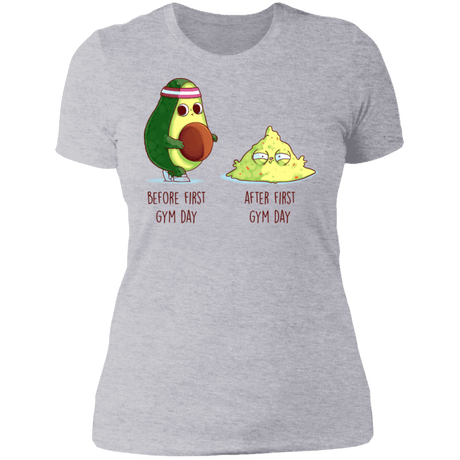 T-Shirts Heather Grey / S First Gym Day Avocado Women's Premium T-Shirt