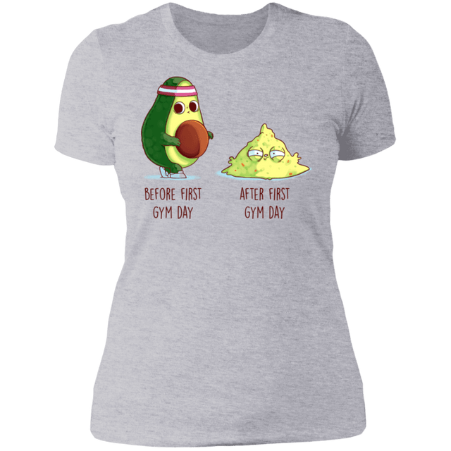 T-Shirts Heather Grey / S First Gym Day Avocado Women's Premium T-Shirt