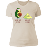 T-Shirts Ivory/ / S First Gym Day Avocado Women's Premium T-Shirt