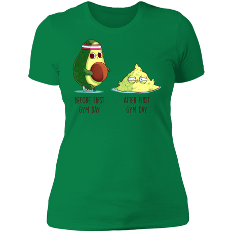 T-Shirts Kelly Green / S First Gym Day Avocado Women's Premium T-Shirt