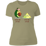 T-Shirts Light Olive / S First Gym Day Avocado Women's Premium T-Shirt