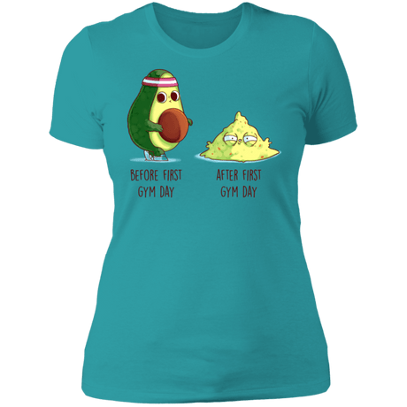 T-Shirts Tahiti Blue / S First Gym Day Avocado Women's Premium T-Shirt