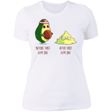 T-Shirts White / S First Gym Day Avocado Women's Premium T-Shirt