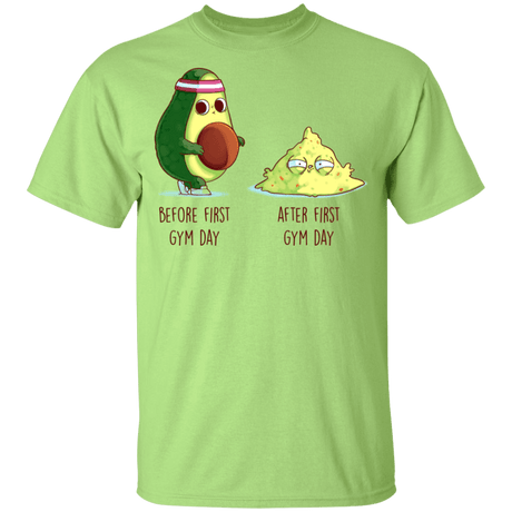 T-Shirts Mint Green / YXS First Gym Day Avocado Youth T-Shirt