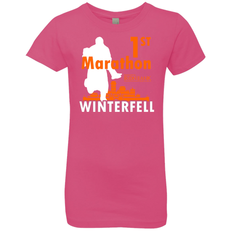 T-Shirts Hot Pink / YXS First marathon Girls Premium T-Shirt