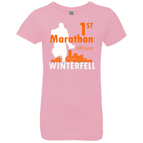 T-Shirts Light Pink / YXS First marathon Girls Premium T-Shirt