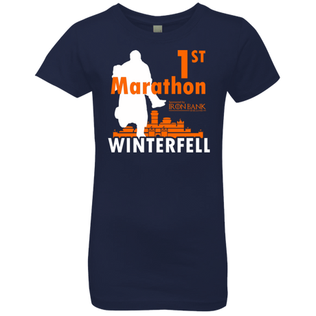 T-Shirts Midnight Navy / YXS First marathon Girls Premium T-Shirt