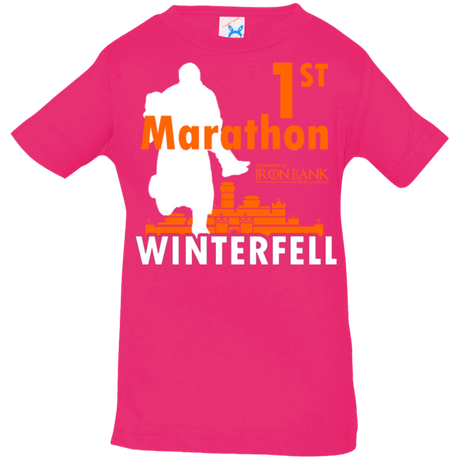 T-Shirts Hot Pink / 6 Months First marathon Infant Premium T-Shirt