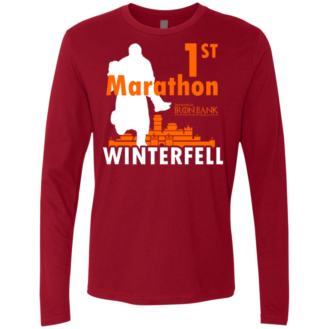 T-Shirts Cardinal / Small First marathon Men's Premium Long Sleeve